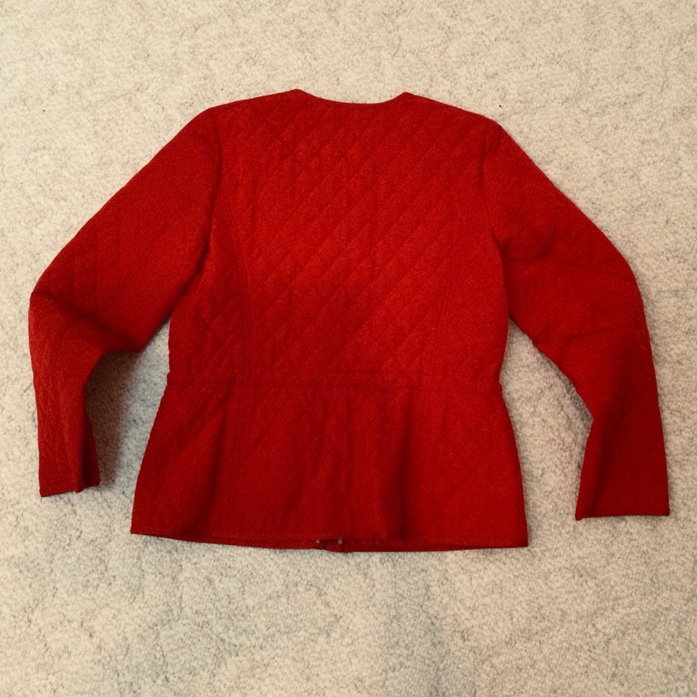 - Talbots Quilted Red Jacket Medium - Picture 3 of 10